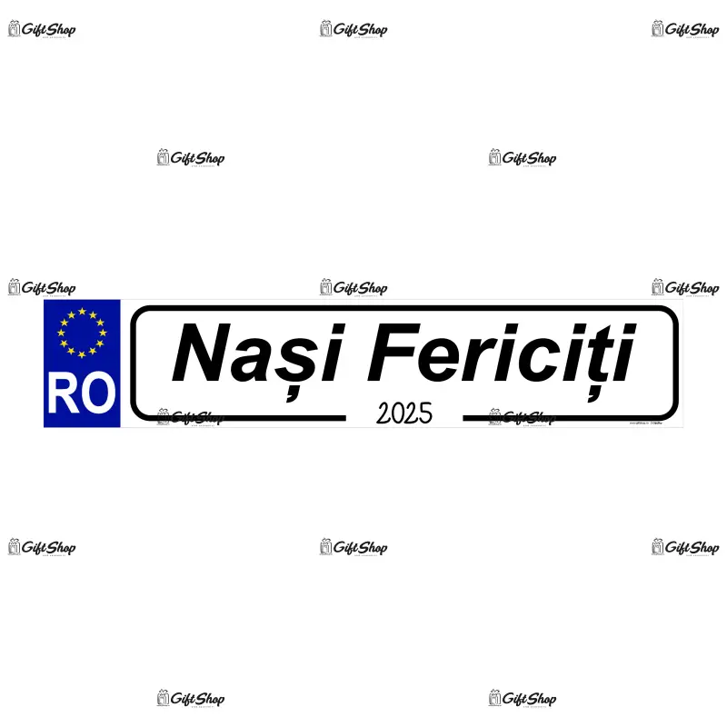 Nasi fericiti, indicator masina, 500x100 mm, model 2